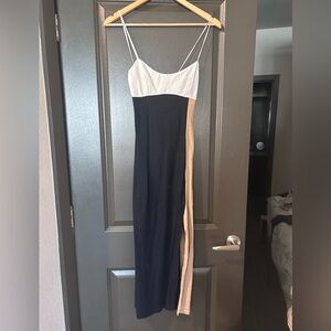 Zara size small linen color block dress
